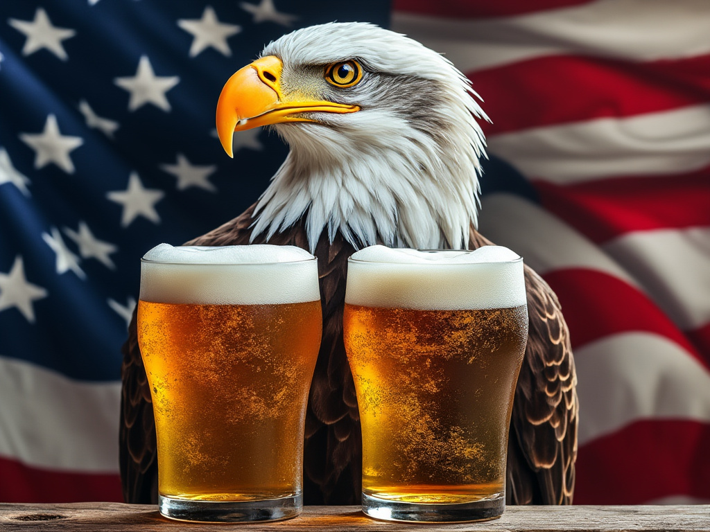 American Eagle with Beer